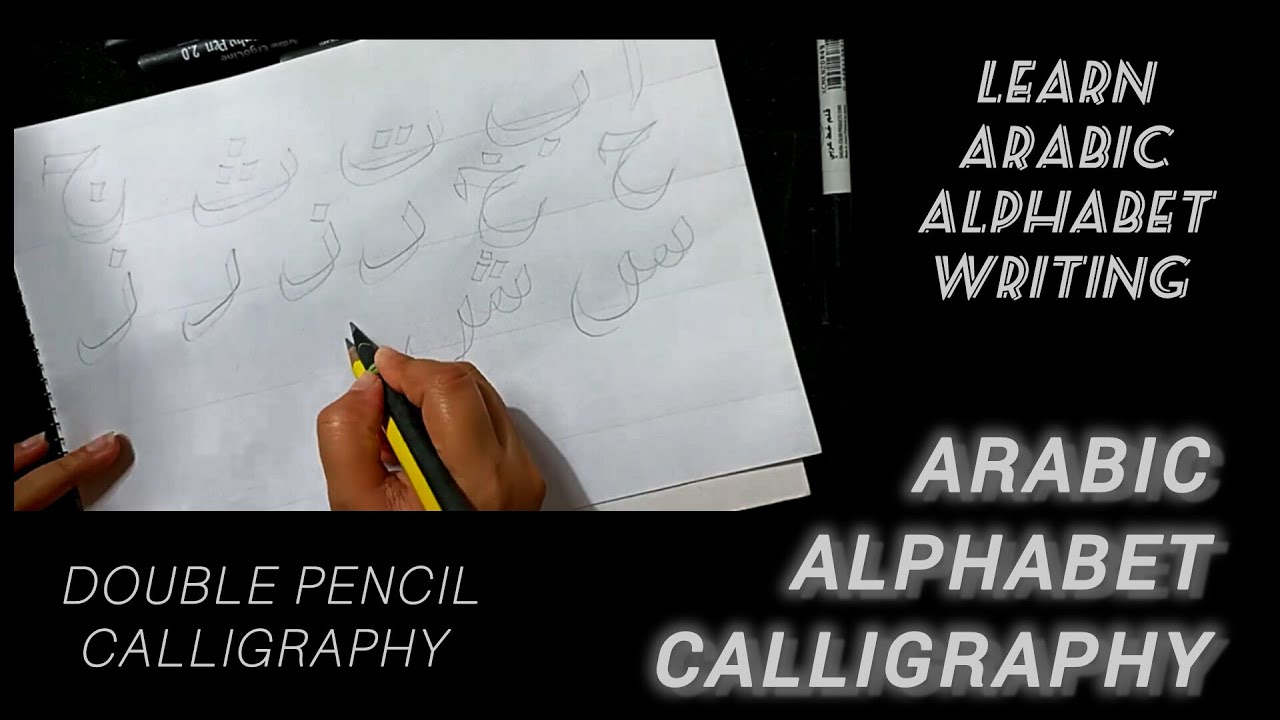 How to write basic Arabic alphabets with Double pencil | Lear Arabic ...