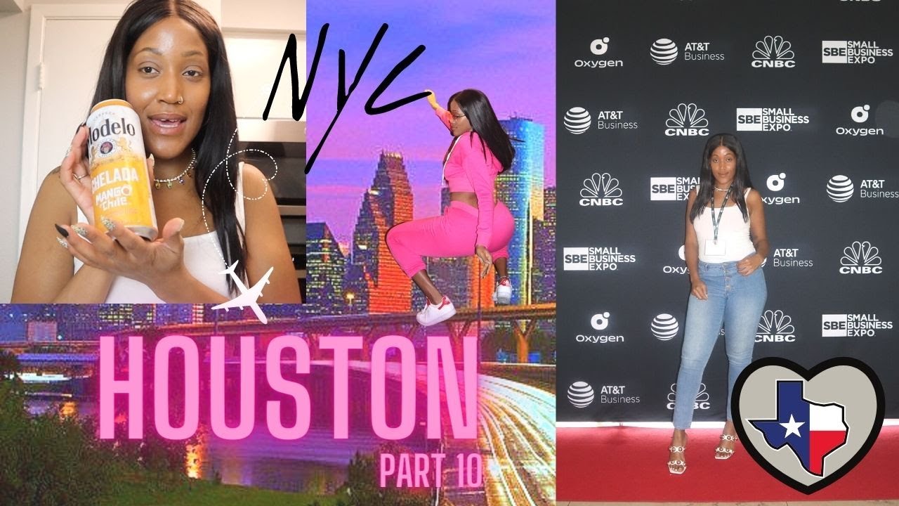#10 NYC - HOUSTON TRAVEL VLOG | TEXAS SMALL BUSINESS EXPO |HAPPY HOUR| TRYING MODELO MANGO MICHELADA