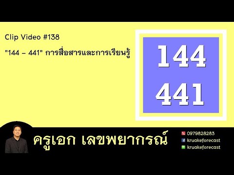 Clip Video #138 144 - 441 เจ้าแห่งการสื่อสารและการเรียนรู้