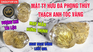 Mặt Tỳ Hưu Phong Thủy Thạch Anh Tóc Vàng - May Mắn Tài Lộc - Hoá Giải Sát Khí - Giữ Của - Đá Quý VIP