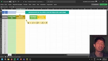 Tutorial de Excel - Valores con Distribución Uniforme - Técnico: Lucas Gutierrez, Alejandro