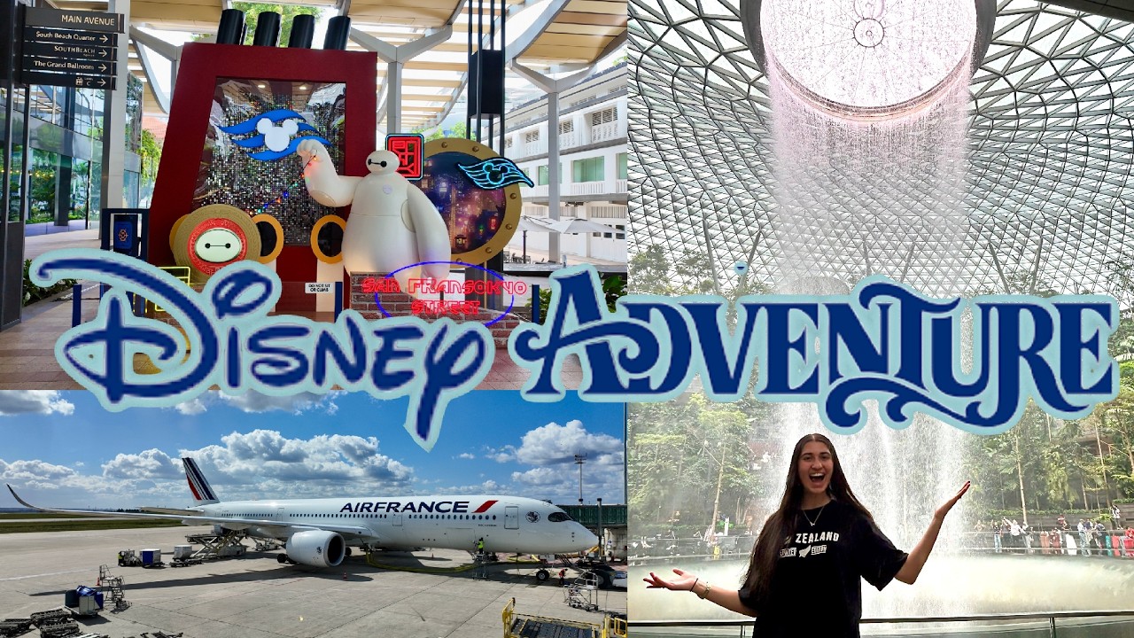 Flying to Singapore to Board Disney’s NEWEST Cruise Ship! | Disney Adventure Travel Day!