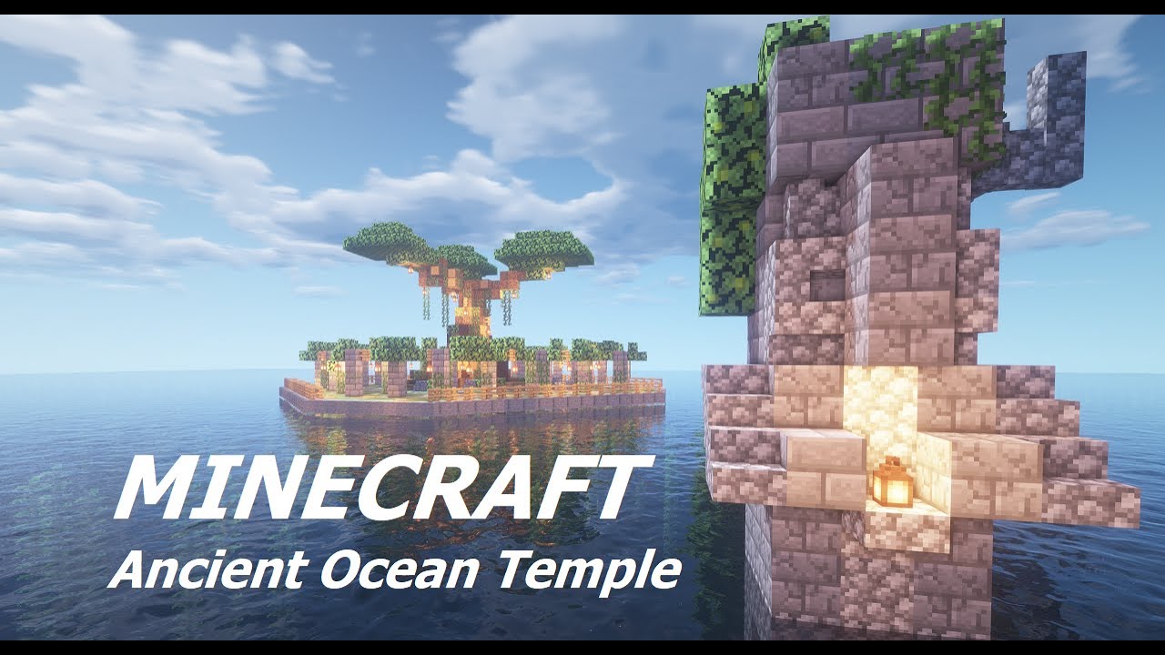 💥MINECRAFT: Water Treehouse (Ancient Ocean Temple) - YouTube