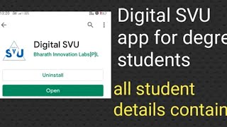 SVU Digital apk for degree students. screenshot 1