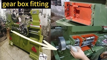 how to fit gear box of lathe machine Hi class lathe machine #technology #machine #hardwork