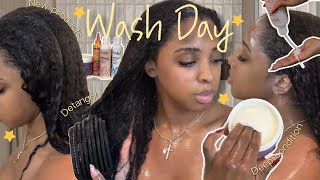 Weekly Wash Day Routine on My Natural Hair! Healthy Heat Trained Hair How to Properly Wash your Hair