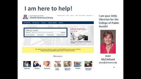 COPH Library Resource Orientation Video 2020