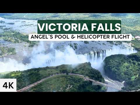 VICTORIA FALLS TOUR: Zimbabwe & Zambia, Angel's Pool and Helicopter Flight (4K)
