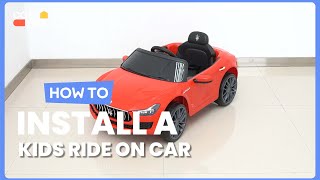 How to Install the 12 V Remote Control Maserati Licensed Kids Ride on Car | TY327432 #costway #howto