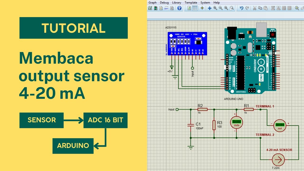 Membaca Data Sensor 4 20 mA menggunakan Arduino dan ADS1115 - YouTube