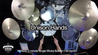 5 Minute Single Stroke Roll Builder (190bpm) - DrumDNA.com
