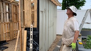 Pallet Cabin - Garden Shed Part 9 - E191 #walls #budget #build #diy