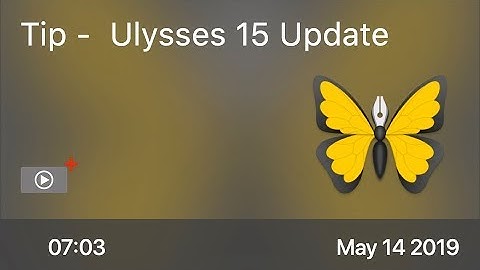 SCOM0838 - Tip -  Ulysses 15 Update