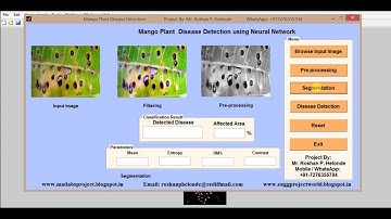 Matlab Code for Mango Leaf Disease Detection using Neural Network