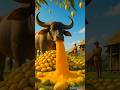 The buffalo eats lots of watermelons and gives out plenty of watermelon juice😭 #ai #cow