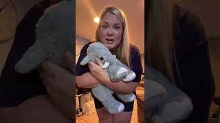 Weighted Stuffed Elephant Plushie For Anxiety Relief And Comfort This 5 Lb, 16 Inch Large Plush