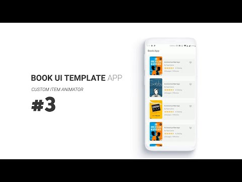 Book App UI Template part3: Recyclerview Custom Item Animator | Android Studio Tutorial