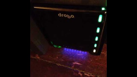 "A @drobo swallowing a new drive."
