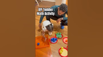 This DIY math activity supports color sorting and number recognition. #ToddlerActivity #ToddlerMath
