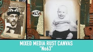 Mixed Media Rust Canvas - No63