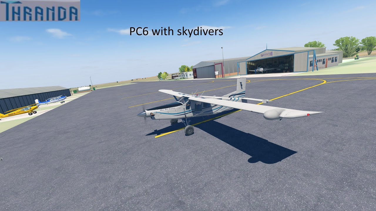 Thranda PC 6 Porter with skydivers.