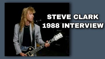 Def Leppard Steve Clark 1988 Phone Interview