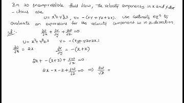 problem no  2 on 3d continuity equation
