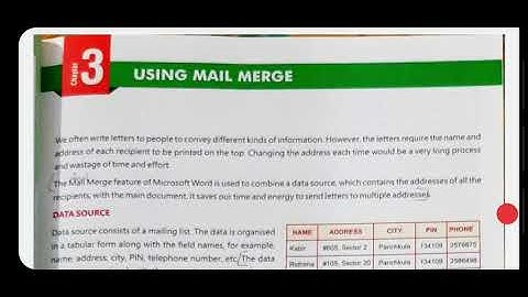 Ch-3 Using Mail Merge,Comp- VI Class
