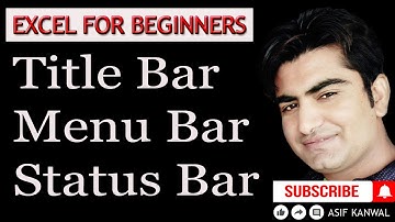 Formula of Sum, Title Bar, Menu Bar &  Status Bar MS Excel 2016 Tutorial in Urdu / Hindi