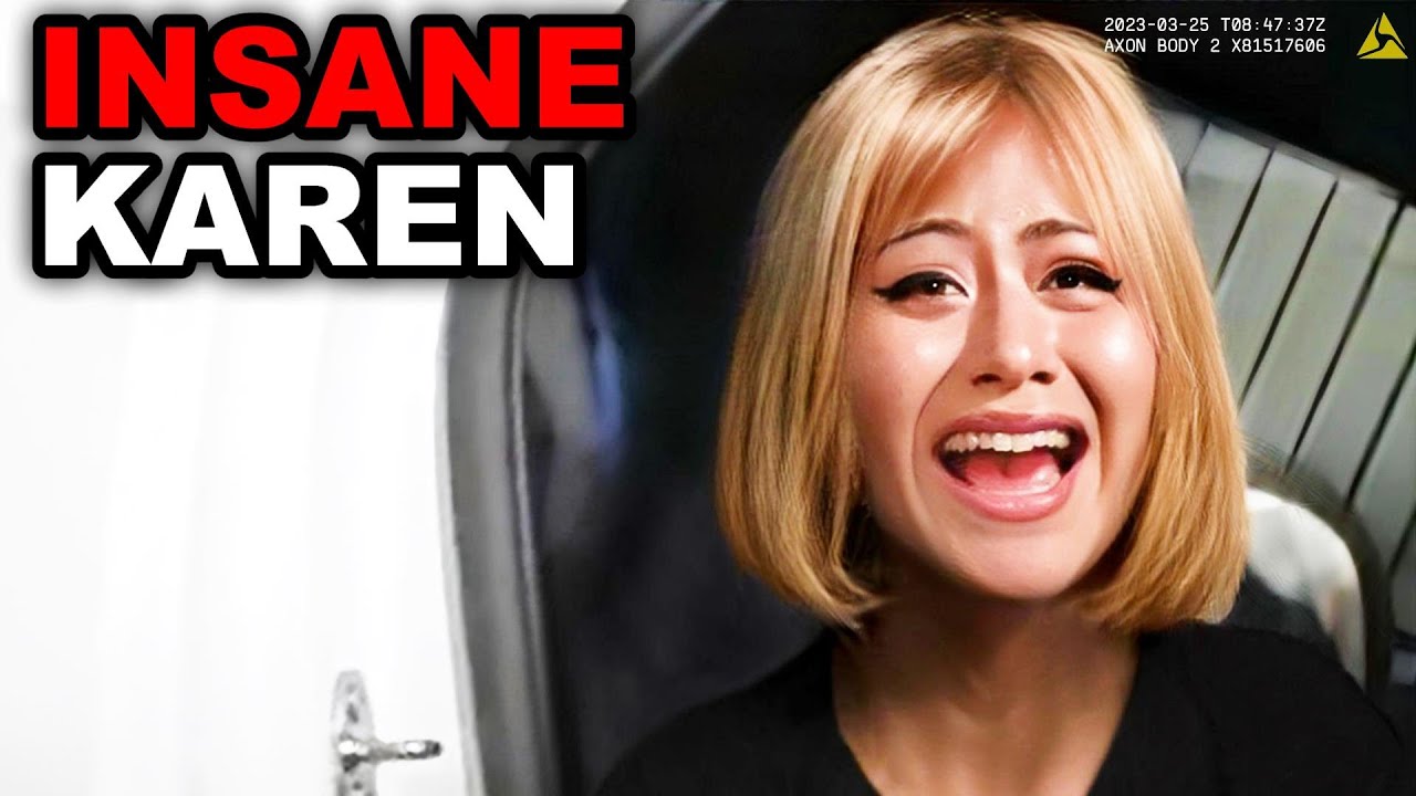 Psycho Karen gets 4 FELONIES After Kicking Cops - YouTube