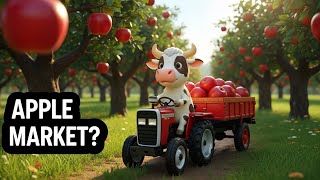 A Cute Cow’s Village Market Day 🍎🐄 | No Voice Animal Story