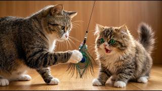 🐱💚 Relaxing Cat Video 4K: Playful Kittens on the Grass – Soft Meows & Calm Nature 🍃 screenshot 1