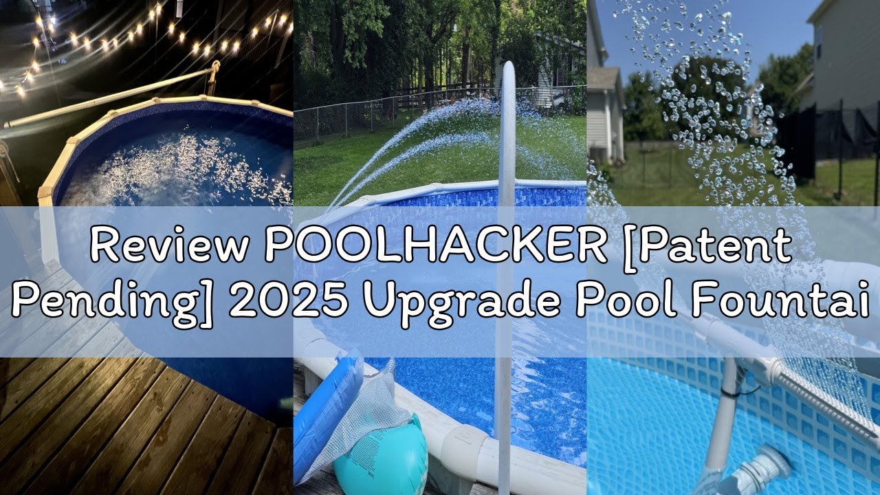 Review POOLHACKER [Patent Pending] 2025 Upgrade Pool Fountain - Dual Spray Water Fountains for Above