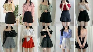 #2022 Korean Outfits Ideas|Mini Skirt With Top Design|Korean Outfits|#Summer Outfits|#koreanoutfits