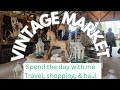 Spring Vintage Market...spend the day with me traveling, shopping, &amp; haul