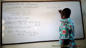 Introduction to Lagrange Polynomial Interpolation - Dr. Douglas K. Boah (Shamalaa Jnr/Archimedes)