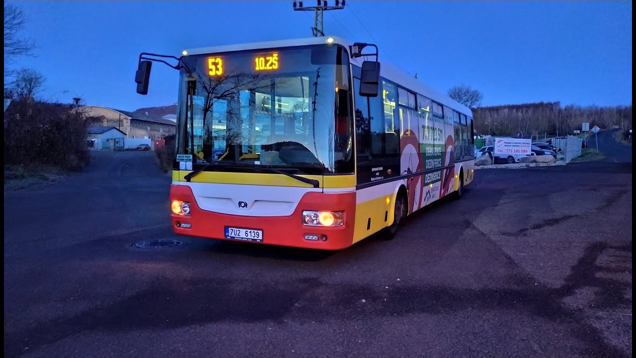 MOST - Linka 53 - Rudolice, náměstí - 10.ZŠ - autobus SOR NB 12