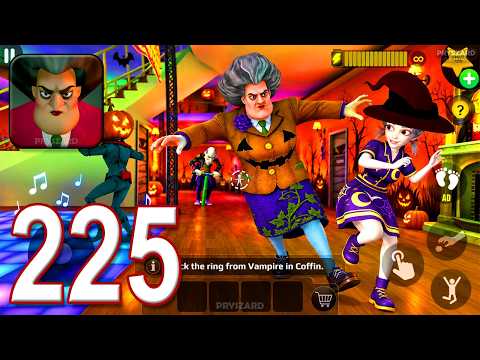 Scary Teacher 3D - Gameplay Walkthrough Part 225 - 5 New Halloween Levels (Android, IOS)