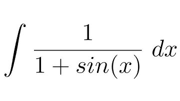 (Method 1) Integral of 1/(1+sin(x)) (trigonometric identities + substitution)