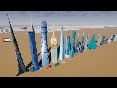 Tallest Building By Country Height Conparison - 3D Animation