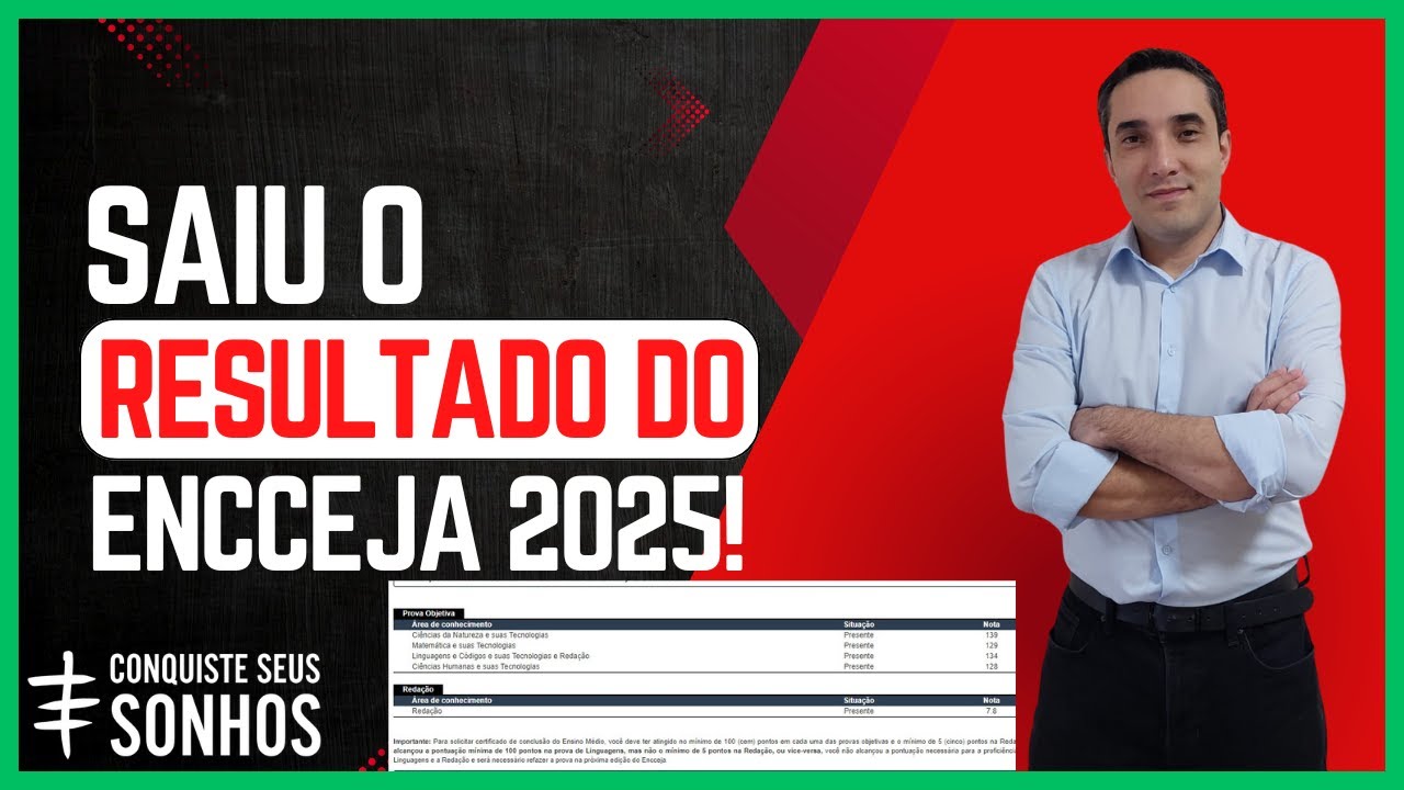 SAIU O RESULTADO DA PROVA DO ENCCEJA 2025! - YouTube