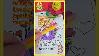 WOMEN'S DAY 8 march!с 8 Марта! женский день праздник рисунок drawing  #shorts #8march #drawing#как