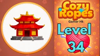Cozy Ropes Level 34 Hard level Walkthrough Solution 