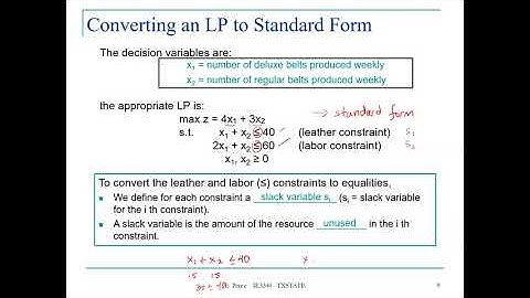Lecture 4P1: IE 3340 Operations Research - Introduction to Simplex Method