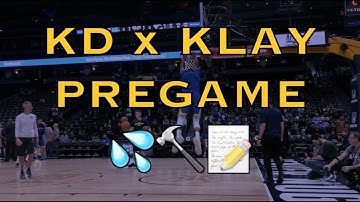 KD (Kevin Durant) pregame dunk/routine + Klay Thompson autographs before Denver Nuggets