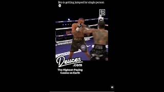 Bro got jumped by one person!...Saved by the REF #boxing #highlights #shorts #shortsvideo
