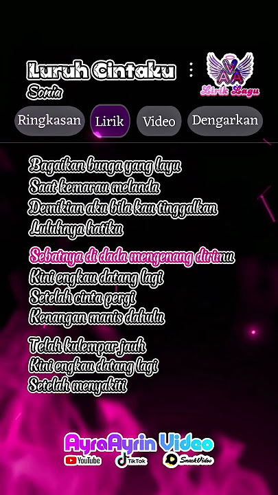 Download lagu Luruh Cintaku - Sonia || Lirik Lagu || Lagu Viral #liriklagu #laguviral #fyp