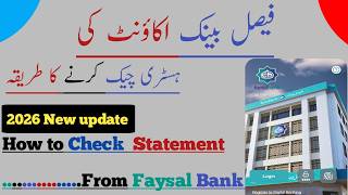 Faysal Bank App Se Bank Statement Check Ka Tarika Download Statement From Bank Faysal App