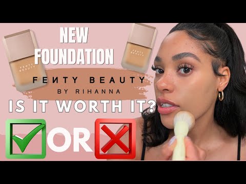 FENTY BEAUTY NEW FOUNDATION REVIEW! 👀 Pro Filt’r Fluid Flex Wear Test + Shade Match