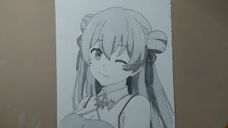 How to draw anime girl step by step | mongfa bai